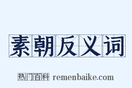 素朝反义词是什么意思的图片